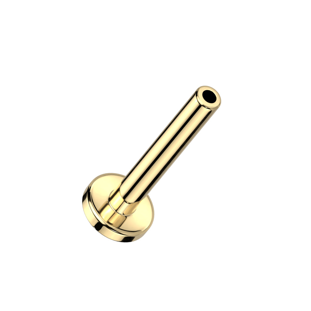 Pre-Sterilized - TITANIUM - Gold Plated Threadless Labret (Steam)