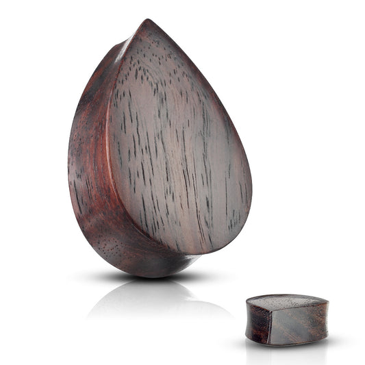 Organics Pairs - Wood Teardrop Plug