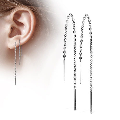 Earrings - Chain with 2 Bars