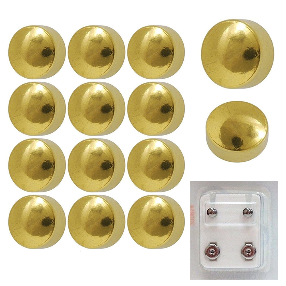 Pre-sterilized gold plated earring studs. Sold in packs of 12 pairs. 16 Gauge. This product is only available to wholesale customers. Please contact us if you would like to become a wholesale customer.