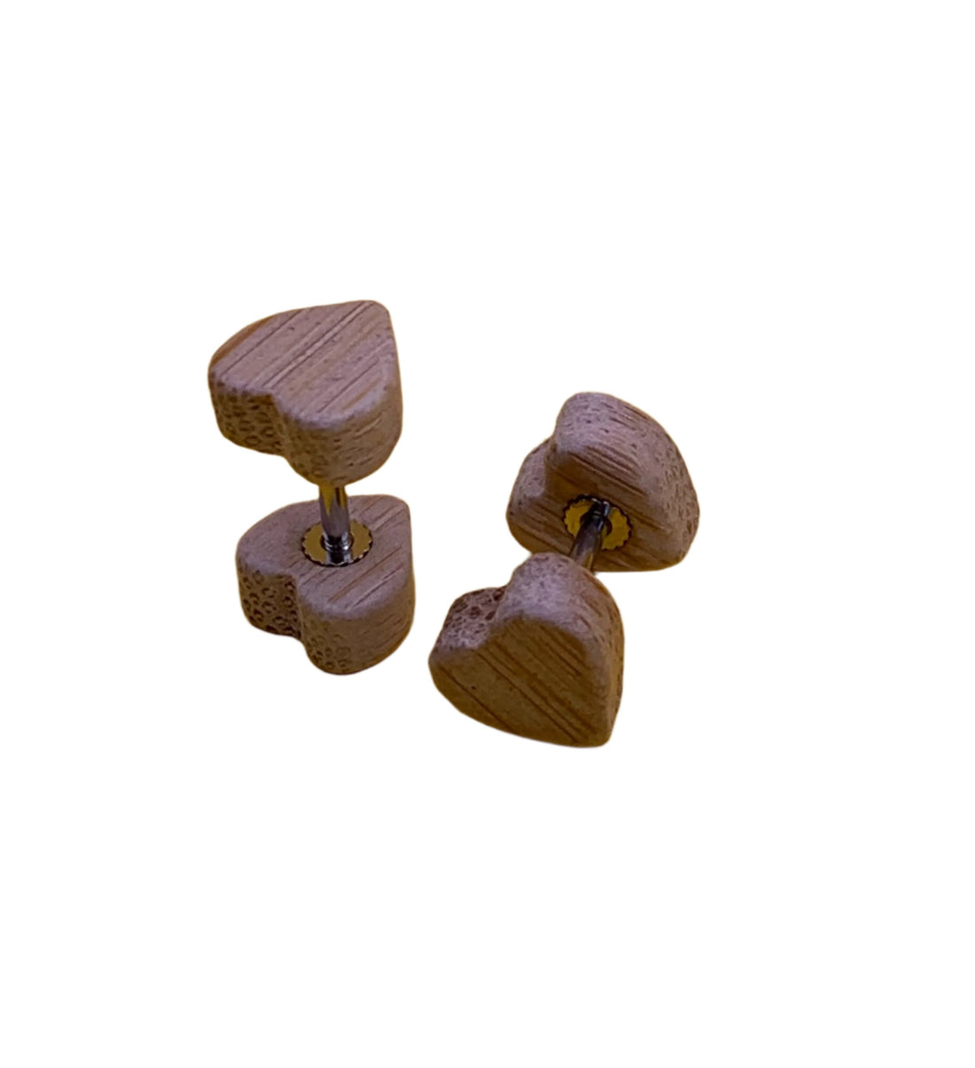 Faux Plugs - Wood Heart