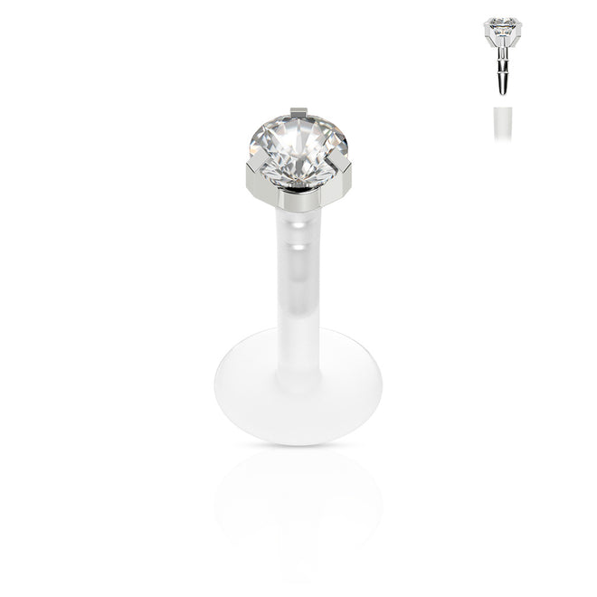 Labrets - Bio With Round Gem