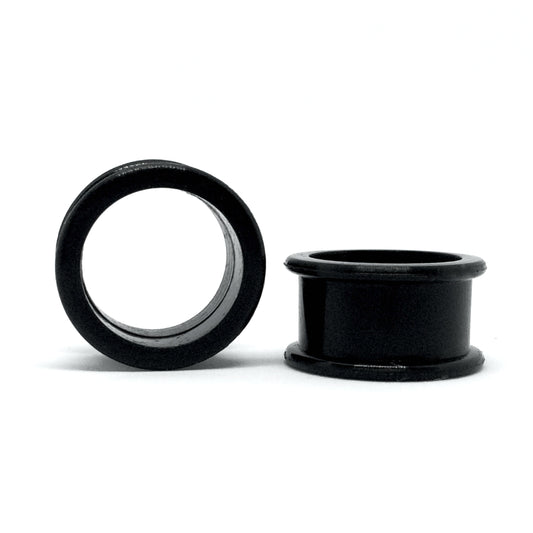 Tunnels / Plugs Pairs - Supersize Black Silicone