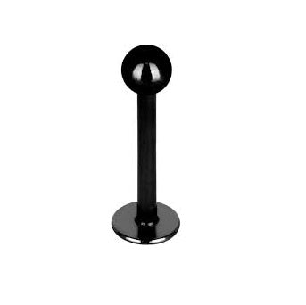 A black labret with a ball  top.
