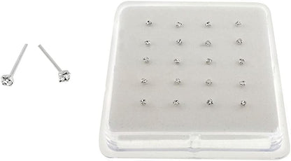 Nose Studs - Box of 20 Prong Set Gems BEND-TO-FIT