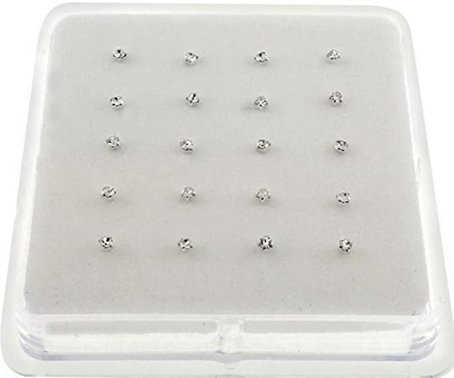 Nose Studs - Box of 20 Prong Set Gems NOSE BONES