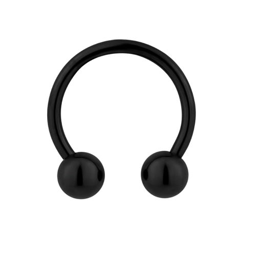 Black circular barbell