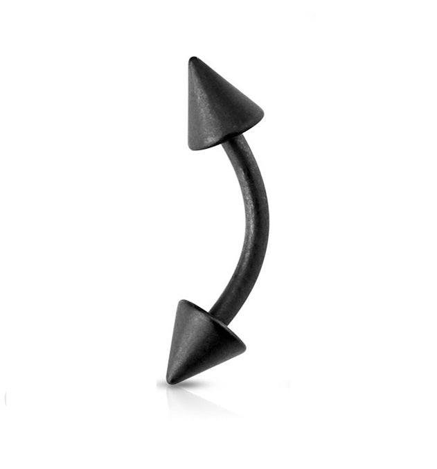Curved Barbell - Blackline With Spikes