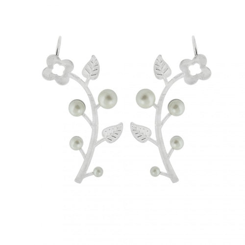 Earrings - Jewelled Cuff Wrap Flower