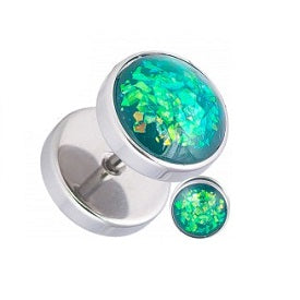 Faux Plugs - Glitter Opal