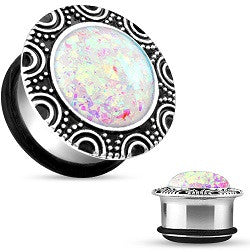 Tunnels / Plugs - Glitter Opal Plugs