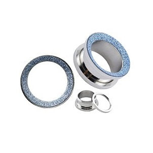Tunnels / Plugs - Surgical Steel Glittery Machine Head