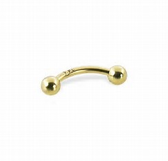 Curved Barbell - 14 Karat Gold