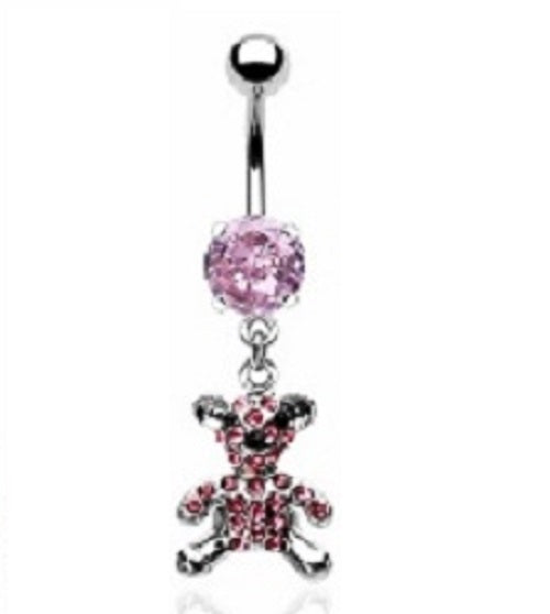 Belly Ring - H Teddy Bear