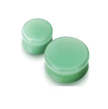 Jade round ear plugs for stretched ears