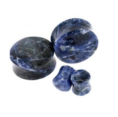 natural sodalite stone ear plugs for stretched ears