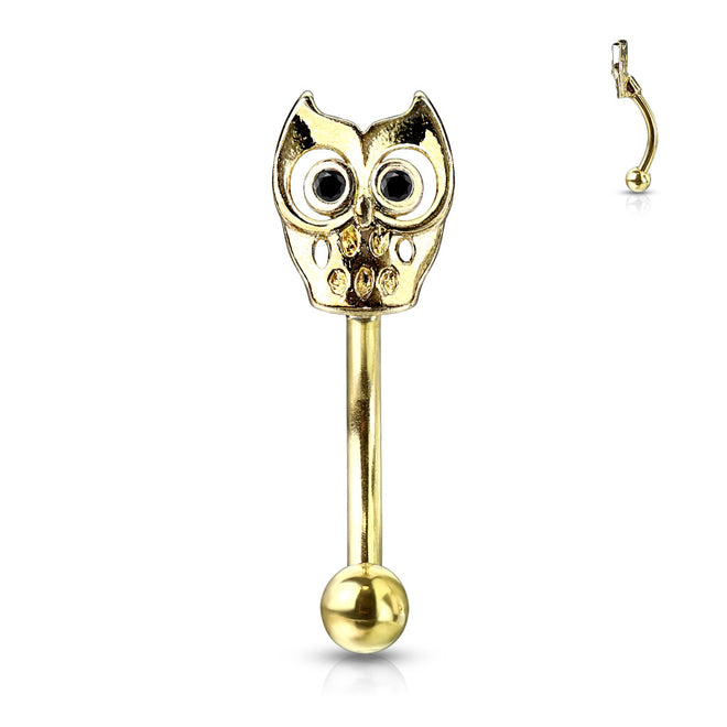 Curved Barbell - Owl