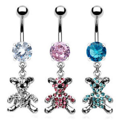 Belly Ring - H Teddy Bear